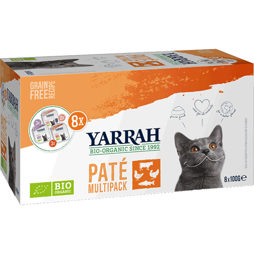 Bio Multi-Pack für Katzen verschiedene Sorten Pate Katze Nassfutter Yarrah